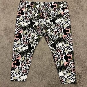 Authentic Disney Parks Animal Print Yoga Pants Leggings Women Plus Sz 3X NEW Tag